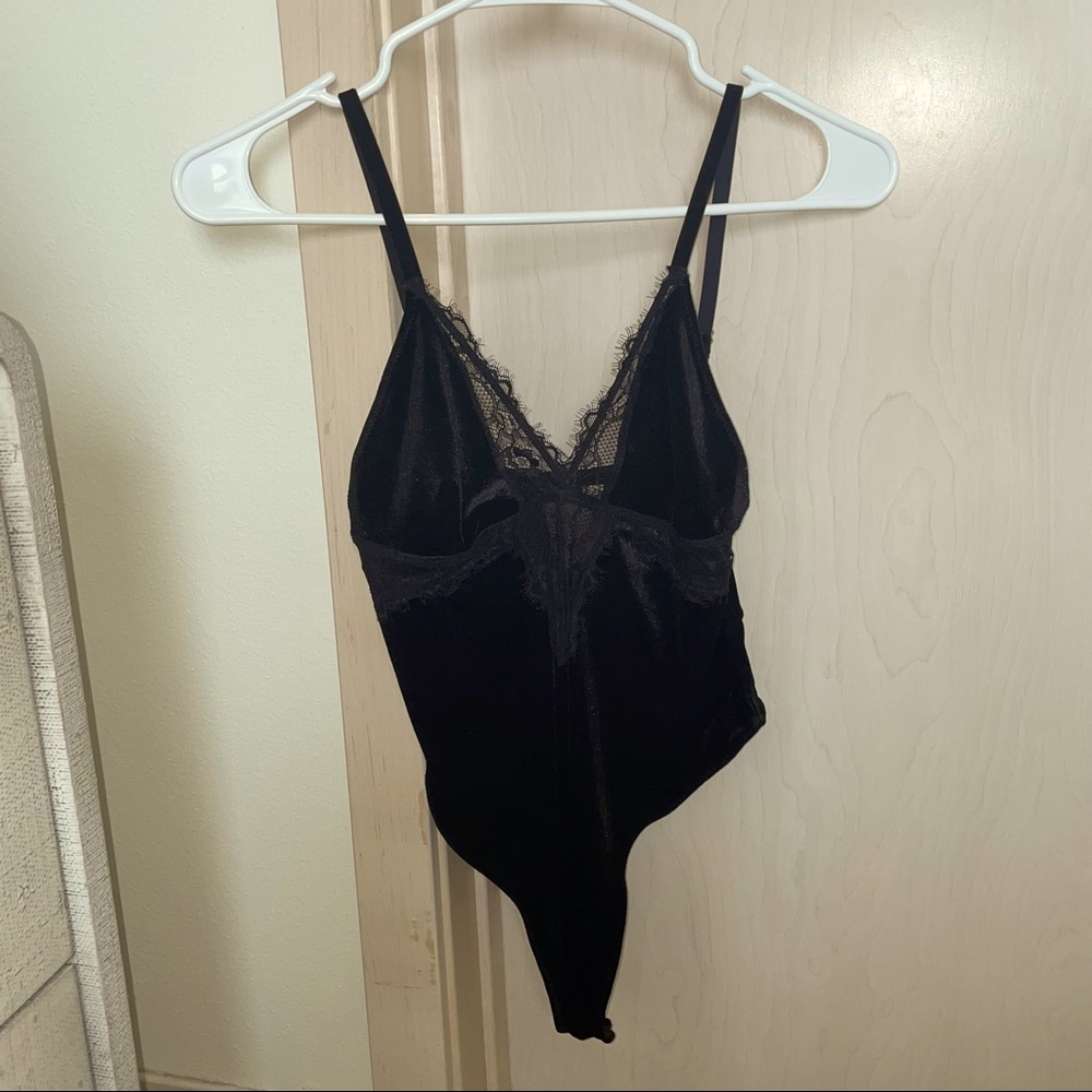 Forever 21 lace + velvet bodysuit